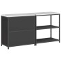 Juego de Almacenamiento de Cocina 2 pcs Negro 180 x 50 x 92 cm