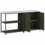 Juego de Almacenamiento de Cocina con estante 2 pcs Verde Oliva