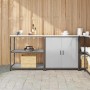 Juego de Almacenamiento de Cocina 2 pcs Plata 180 x 50 x 92 cm