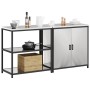 Juego de Almacenamiento de Cocina 2 pcs Plata 180 x 50 x 92 cm