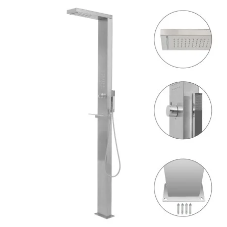Square Stainless Steel Outdoor Shower by vidaXL, Pool and spa accessories - Ref: Foro24-48200, Price: 190,25 €, Discount: %