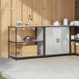 Juego de Almacenamiento de Cocina 2 pcs Plata 180 x 50 x 92 cm