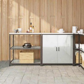 Juego de Almacenamiento de Cocina 2 pcs Plata 180 x 50 x 92 cm