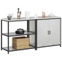 Juego de Almacenamiento de Cocina 2 pcs Plata 180 x 50 x 92 cm