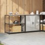 Juego de Almacenamiento de Cocina 2 pcs Plata 180 x 50 x 92 cm