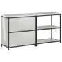 Juego de Almacenamiento de Cocina 2 pcs Plata 180 x 50 x 92 cm