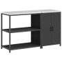 Juego de Almacenamiento de Cocina 2 pcs Negro 150 x 50 x 92 cm