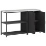 Juego de Almacenamiento de Cocina 2 pcs Negro 150 x 50 x 92 cm