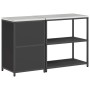Juego de Almacenamiento de Cocina 2 pcs Negro 150 x 50 x 92 cm