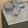 Juego de Almacenamiento de Cocina con estante 2 pcs Verde Oliva