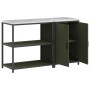 Juego de Almacenamiento de Cocina con estante 2 pcs Verde Oliva