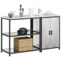 Juego de Almacenamiento de Cocina 2 pcs Plata 150 x 50 x 92 cm
