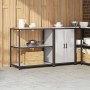 Juego de Almacenamiento de Cocina 2 pcs Plata 150 x 50 x 92 cm