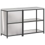 Juego de Almacenamiento de Cocina 2 pcs Plata 150 x 50 x 92 cm