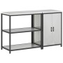 Juego de Almacenamiento de Cocina 2 pcs Plata 150 x 50 x 92 cm