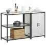 Juego de Almacenamiento de Cocina 2 pcs Plata 150 x 50 x 92 cm