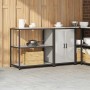 Juego de Almacenamiento de Cocina 2 pcs Plata 150 x 50 x 92 cm