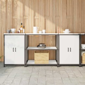 Juego de Almacenamiento de Cocina 3 pcs Blanco 210 x 50 x 92 cm