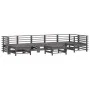Juego de muebles de jardín 8 pzas y cojines madera maciza gris de vidaXL, Conjuntos de jardín - Ref: Foro24-3185880, Precio: ...