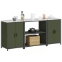 Juego de Almacenamiento de Cocina con estante 3 pcs Verde Oliva