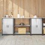 Juego de Almacenamiento de Cocina 3 pcs Plata 210 x 50 x 92 cm