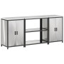 Juego de Almacenamiento de Cocina 3 pcs Plata 210 x 50 x 92 cm