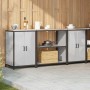 Juego de Almacenamiento de Cocina 3 pcs Plata 210 x 50 x 92 cm