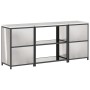 Juego de Almacenamiento de Cocina 3 pcs Plata 210 x 50 x 92 cm