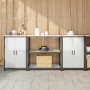 Juego de Almacenamiento de Cocina 3 pcs Plata 210 x 50 x 92 cm