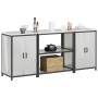 Juego de Almacenamiento de Cocina 3 pcs Plata 210 x 50 x 92 cm