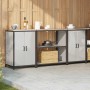 Juego de Almacenamiento de Cocina 3 pcs Plata 210 x 50 x 92 cm
