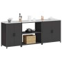 Juego de Almacenamiento de Cocina 3 pcs Negro 240 x 50 x 92 cm