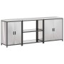 Juego de Almacenamiento de Cocina 3 pcs Plata 240 x 50 x 92 cm
