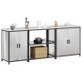Juego de Almacenamiento de Cocina 3 pcs Plata 240 x 50 x 92 cm