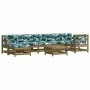 8-teiliges Gartenmöbel-Set und Kissen aus imprägniertem Kiefernholz von vidaXL, Gartensets - Ref: Foro24-3185891, Preis: 666,...