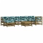 8-teiliges Gartenmöbel-Set und Kissen aus imprägniertem Kiefernholz von vidaXL, Gartensets - Ref: Foro24-3185891, Preis: 655,...