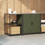 Juego de Almacenamiento de Cocina con estante 2 pcs Verde Oliva