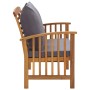 Banco de jardín con cojines 119 cm madera maciza de acacia by vidaXL, garden benches - Ref: Foro24-310261, Price: 172,82 €, D...
