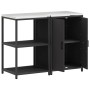 Juego de Almacenamiento de Cocina 2 pcs Negro 120 x 50 x 92 cm