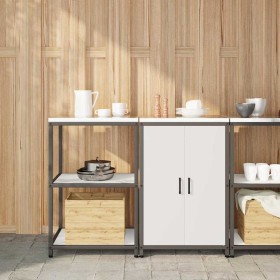 Juego de Almacenamiento de Cocina 2 pcs Blanco 120 x 50 x 92 cm