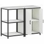 Juego de Almacenamiento de Cocina 2 pcs Blanco 120 x 50 x 92 cm