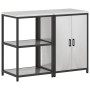 Juego de Almacenamiento de Cocina 2 pcs Plata 120 x 50 x 92 cm