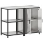 Juego de Almacenamiento de Cocina 2 pcs Plata 120 x 50 x 92 cm