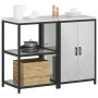 Juego de Almacenamiento de Cocina 2 pcs Plata 120 x 50 x 92 cm
