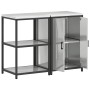 Juego de Almacenamiento de Cocina 2 pcs Plata 120 x 50 x 92 cm