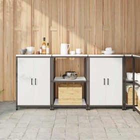 Juego de Almacenamiento de Cocina 3 pcs Blanco 180 x 50 x 92 cm