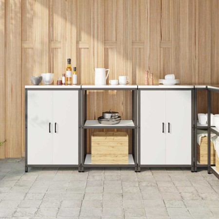 Juego de Almacenamiento de Cocina 3 pcs Blanco 180 x 50 x 92 cm