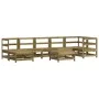 8-piece garden furniture set with impregnated pine wood cushions by vidaXL, Garden sets - Ref: Foro24-3185877, Price: 809,09 ...