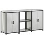 Juego de Almacenamiento de Cocina 3 pcs Plata 180 x 50 x 92 cm