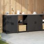 Juego de Almacenamiento de Cocina 3 pcs Negro 210 x 50 x 92 cm